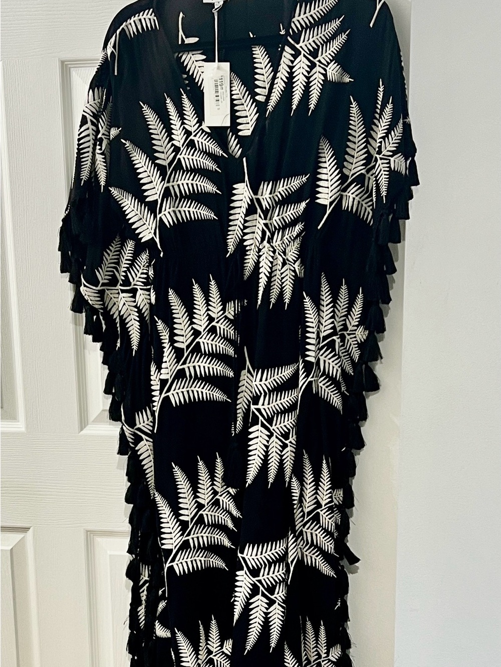 Black & White Fern Print Women's Dress NWT